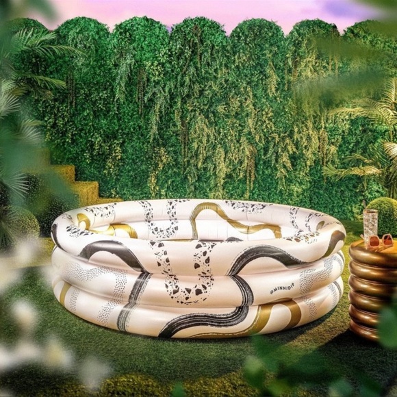 LA VACA NWT MINNIDIP gilded gold inflatable pool - Picture 2 of 6